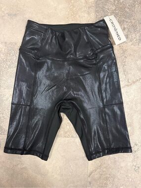 Crowned Athletics black onyx biker shorts
